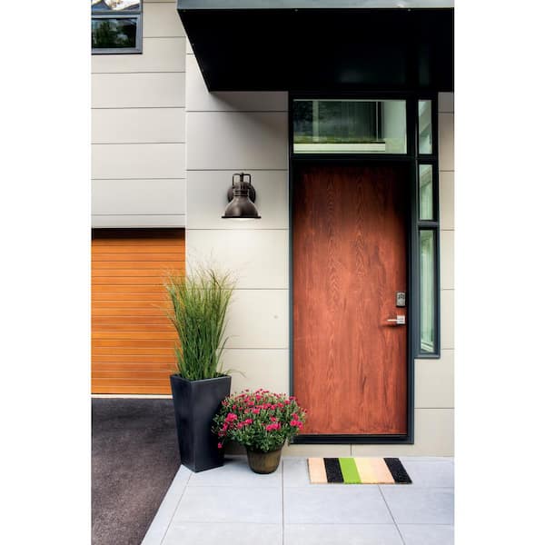 Hatteras Bay 10.25 in. 1-Light Olde Bronze Outdoor Hardwired Barn Sconce with No Bulbs Included (1-Pack)