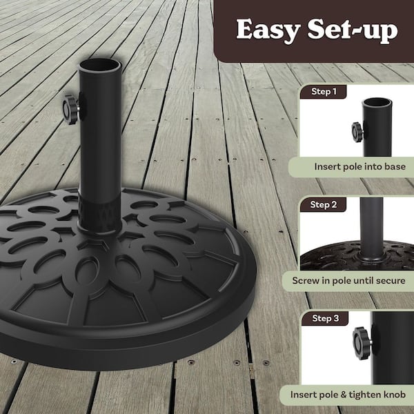 50lb-60lb patio umbrella metal base Amazon.com: Tangkula 50LBS Patio Umbrella Base, Portable Outdoor Umbrella  Base Stand, 24 Inches Square Umbrella Base Holder with 2 Tightening Knobs &  2 Wheels, Suitable for Backyard, Deck, Poolside, Patio (Brown) :