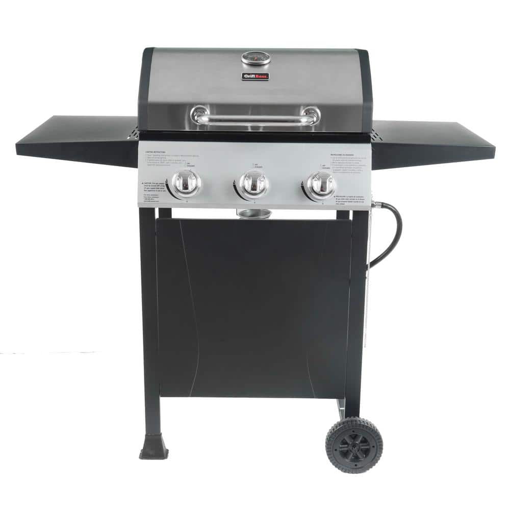 Grill Boss 3-Burner Black Stainless Steel Propane Gas Grill
