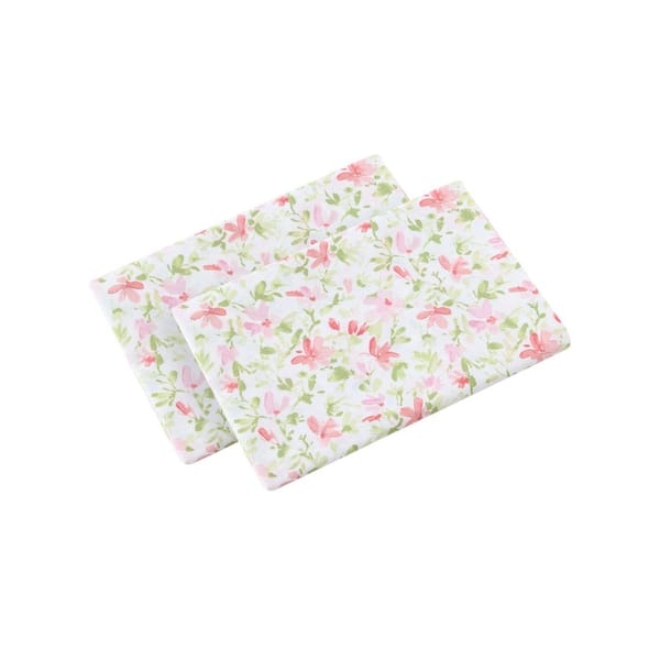 Laura Ashley Norella 2-Piece Pink Cotton Standard Pillowcases