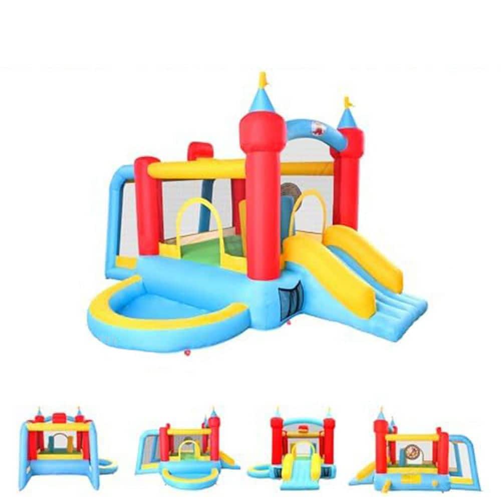 Inflatable Bounce House with Ball Pit, Slide, Basketball Game, 145x102x85 Inch, 1 Pack price history on PriceWatchPro