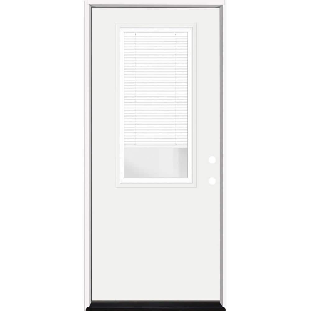 Legacy 36 in. x 80 in. LHIS 2/3 Clear Glass Micro-Blind White Primed Fiberglass Prehung Front Door price history on PriceWatchPro