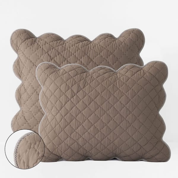 Company Cotton Scallop Linen Patchwork Quilt Sham