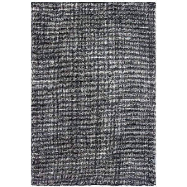 6' X 9' Charcoal And Black Hand Tufted Area Rug