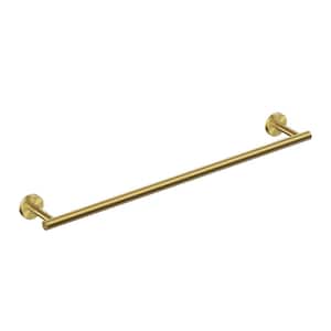 24 in. Wall Mounted Single Towel Bar in Brushed Gold