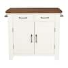 OSP Home Furnishings Urban Farmhouse Kitchen Island White Base with ...