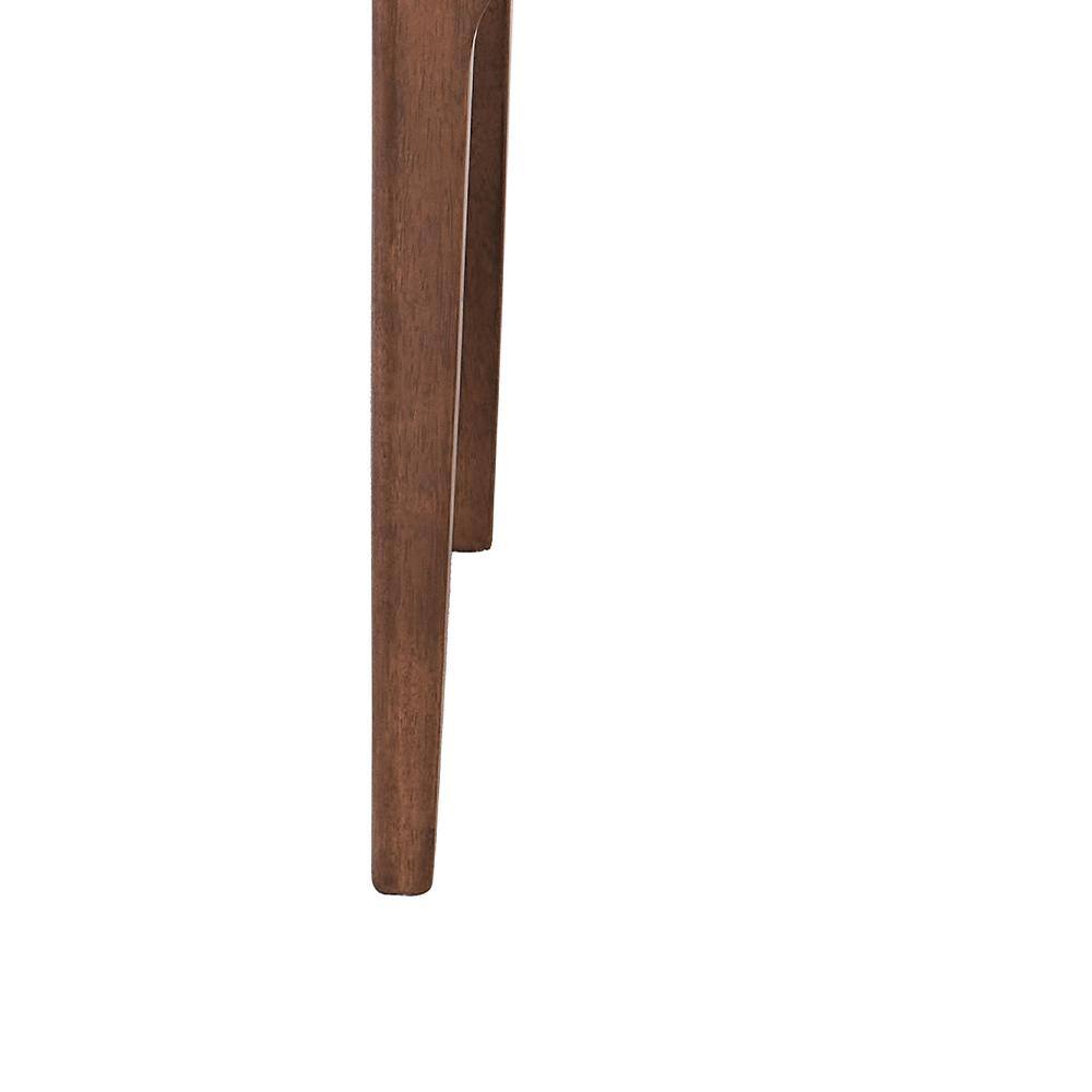 24" Walnut and Engineered Stone Square Side Table