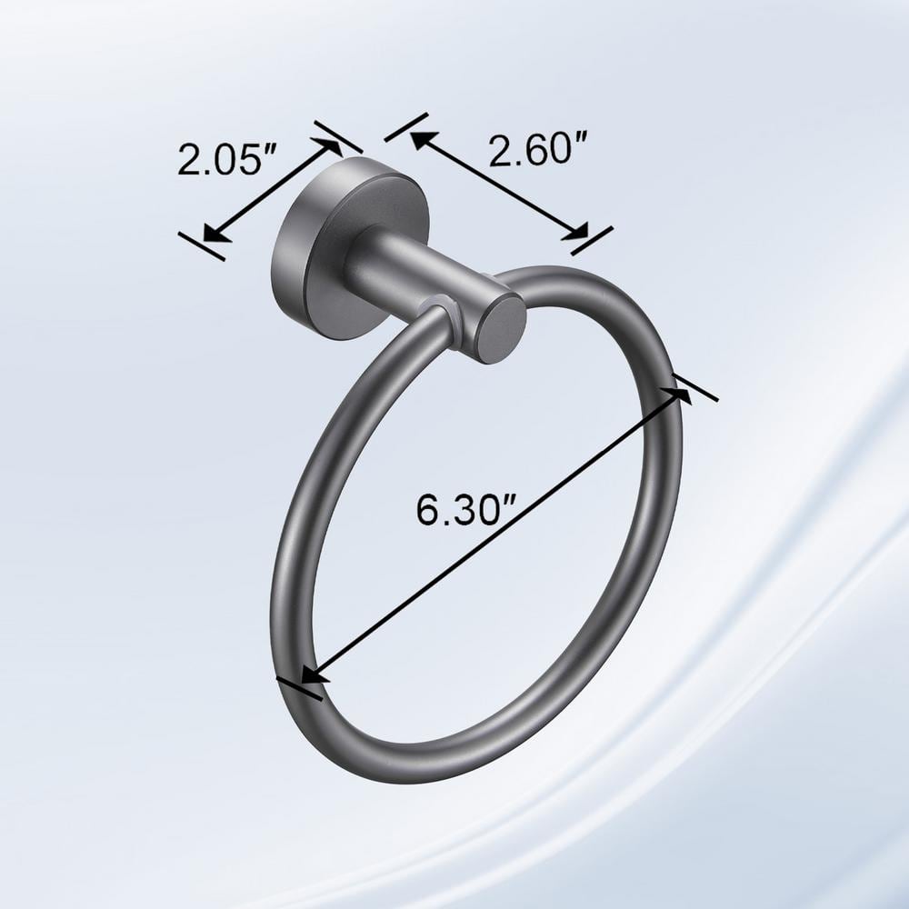 Matte Gold Circular Wall Mounted Aluminum Towel Ring