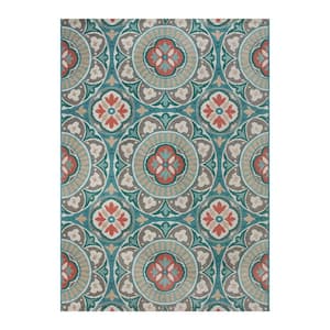 Linen Warm 2 ft. x 7 ft. Woven Tapestry Outdoor Area Rug