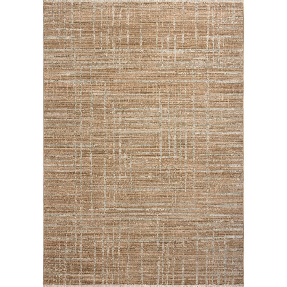 Loloi Wade Clay / Silver 5 ft. 3 in. x 7 ft. 9 in. Contemporary Area ...