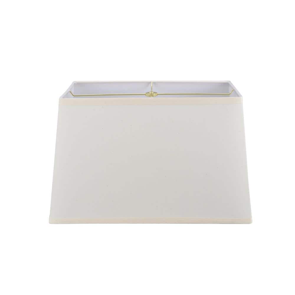 Off-White Cotton Rectangular Spider Lamp Shade, 16"