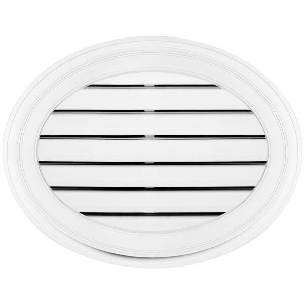 Builders Edge 27 in. x 21 in. Horizontal Gable Vent #001 White