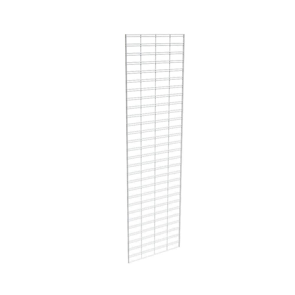 84 in. H x 24 in. L White Metal Slatgrid Wall Panel Set (3-Pack)