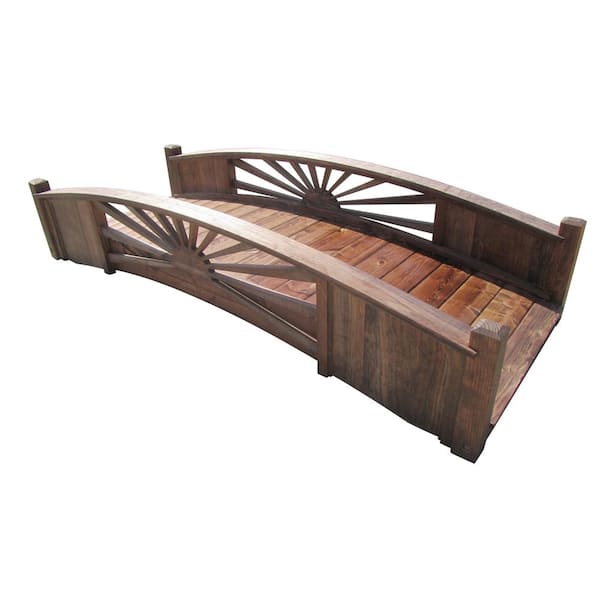 【レビューを書けば送料当店負担】 8 SamsGazebos ft. MB-SUN8-T Kit Bridge Garden Wood Sunburst ビジネス/経済