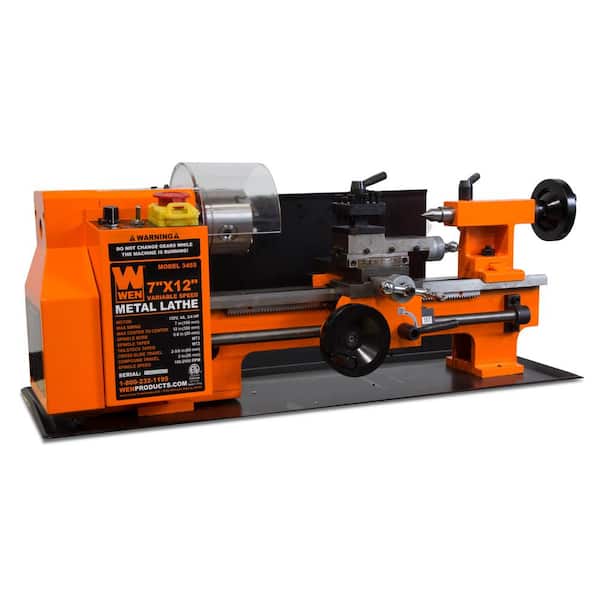 WEN Variable Speed 7 in. x 12 in. 2-Direction Benchtop Metal Lathe