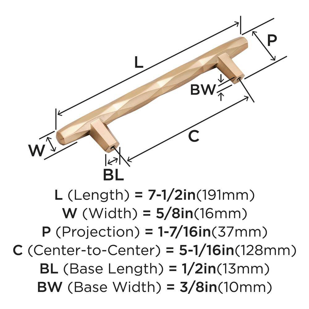 Champagne Bronze 7.5" Modern Bar Cabinet Pull