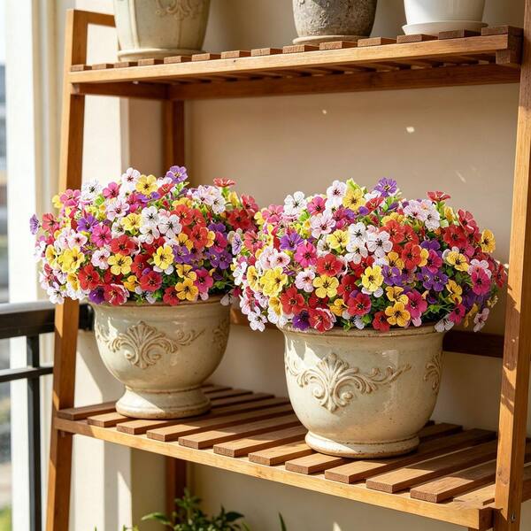 13.8 in. Indoor/Outdoor Six Types Multi-Colored Artificial Daisy