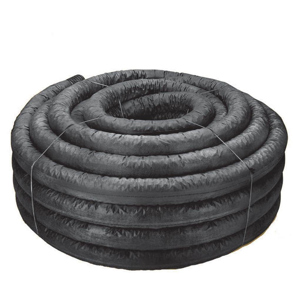 Advanced Drainage Systems 4 in. x 100 ft. Corex Drain Pipe Perforated Sock 04730100BS - The Home Depot