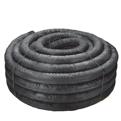4 in. x 100 ft. Corex Drain Pipe Perforated with Sock