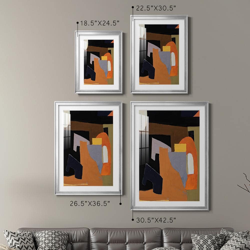 Wexford Homes The Olive Press Rooom Silver Framed Abstract Prints, 22.5" x 30.5"