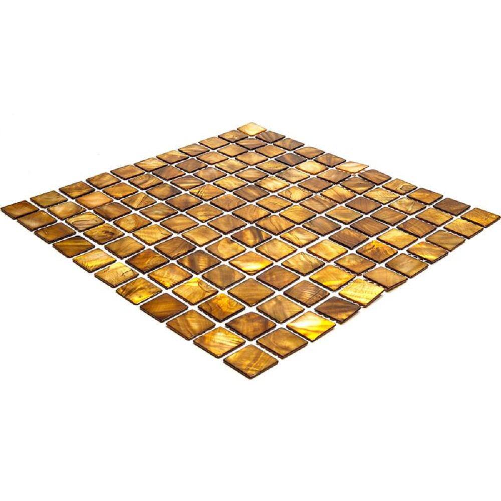 12" x 12" Gold Mother-of-Pearl Mosaic Tile Sheet