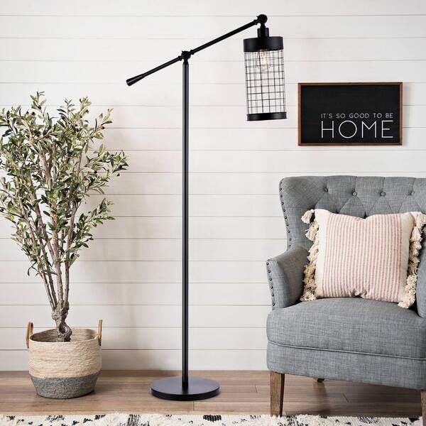 floor lamp with cage shade