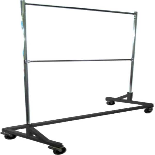Only Hangers Black Steel Clothes Rack 63 in. W x 84 in. H