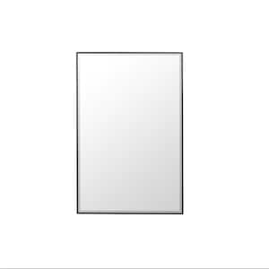 Rohe 26 in. W x 40 in. H Rectangular Framed Wall Mount Bathroom Vanity Mirror in Matte Black
