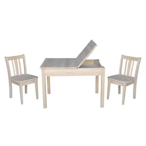 Jorden Lift-top Storage 3-Piece Ready to Finish Child's Table Set