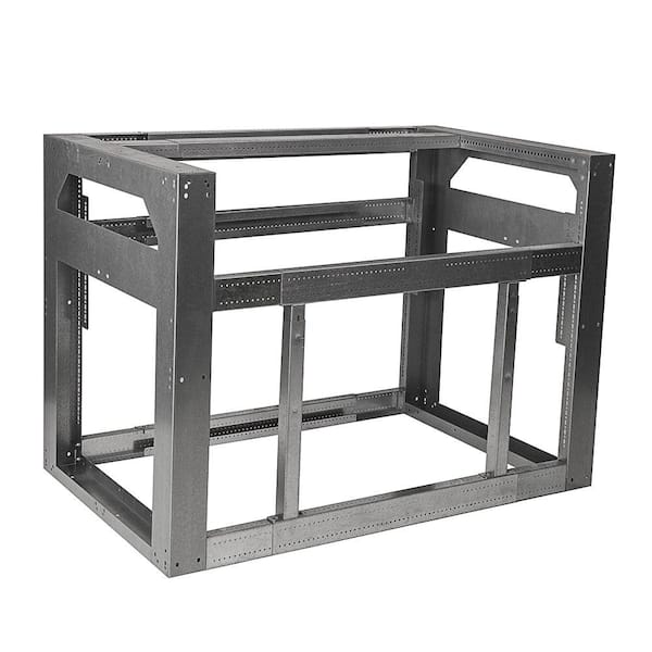 Uniframe Systems Wide Grill Module 34-55 in. Adjustable Outdoor Kitchen Framing Module for Drop-In Grill in Galvanized Steel