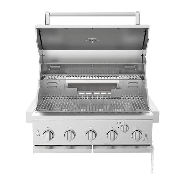 SPIRE 5-Burner Built-In Propane Gas Stone Island Grill in Terra Rosa  860-0032 - The Home Depot