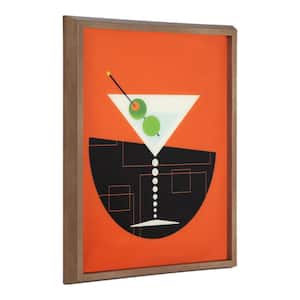 Blake "Martini" by Amber Leaders Designs Framed Printed Glass Wall Art 20 in. x 16 in.