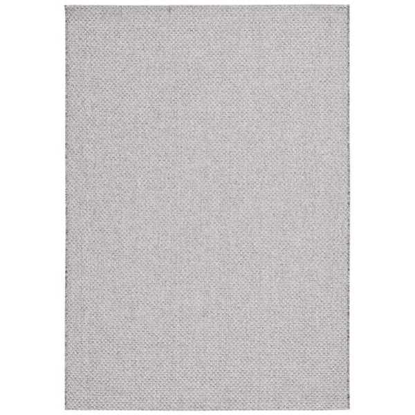 Sisal All-Weather Light Gray 4 ft. x 6 ft. Solid Woven Indoor/Outdoor Area Rug