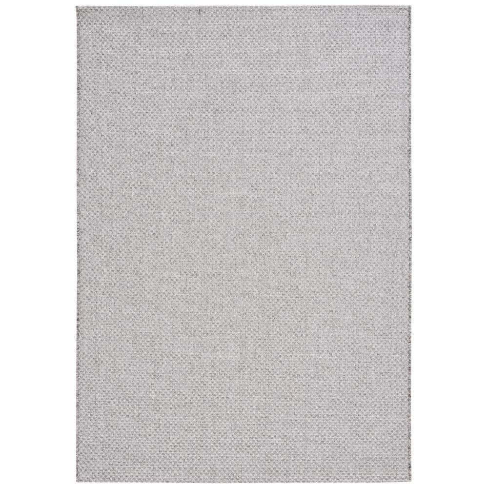 SAFAVIEH Sisal All-Weather Light Gray 9 ft. x 12 ft. Solid Woven Indoor ...