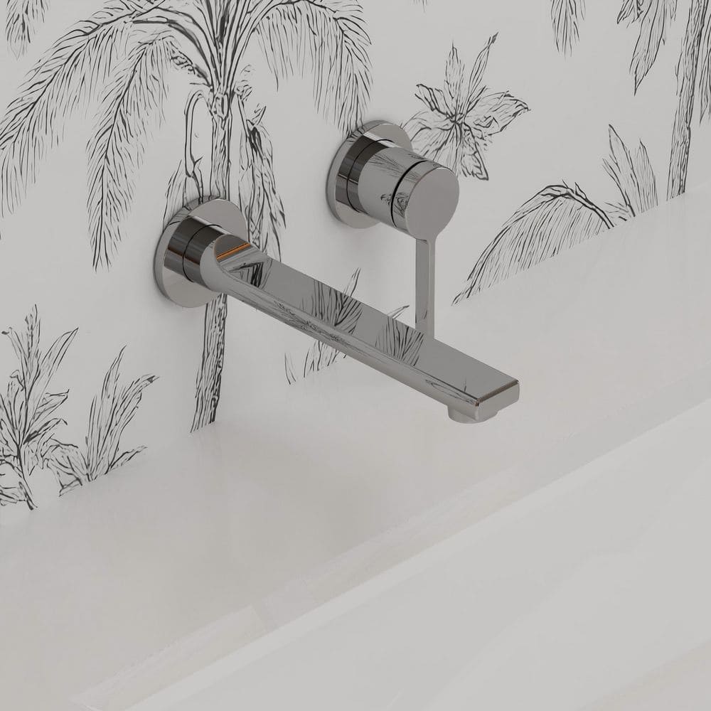 Tinian Single Handle Wall Mount Bathroom Sink Faucet Trim with Pop-Up Drain in Polished Chrome price history on PriceWatchPro