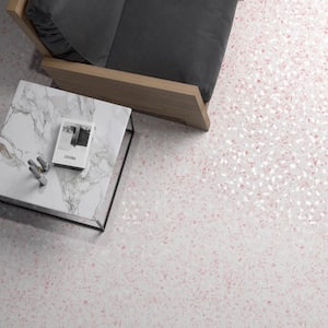 Fusion Hex Pink Terrazzo 9.13 in. x 10.51 in. Matte Porcelain Floor and Wall Tile (8.07 sq.ft. / Case)