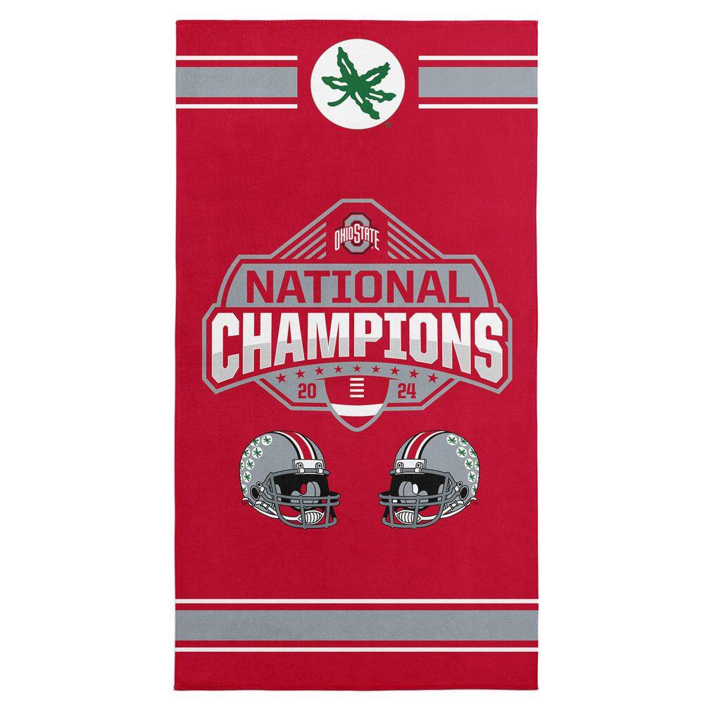 Ohio State Buckeyes NCAA 2024 FBC Parallel Beach Towel 30 in. x 60 in. Polyester/Cotton Blend Multicolor