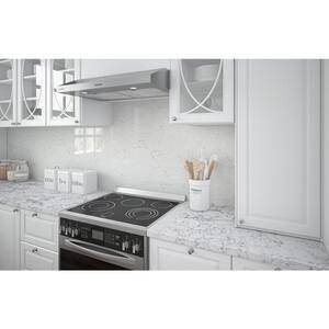 Slim S3D 30 in. Non-Vented Under Cabinet Range Hood with LED in Stainless Steel