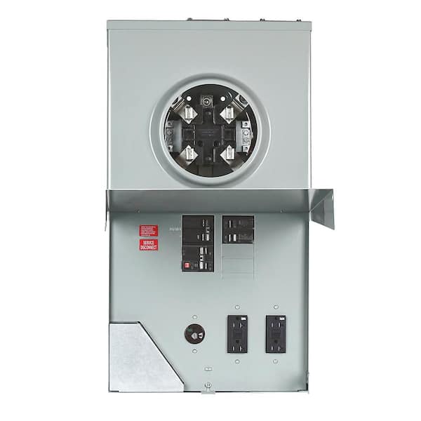 100 Amp 2-Space 4-Circuit Main Breaker Overhead/Underground Metered Temporary Power Panel (R138CB2033P)