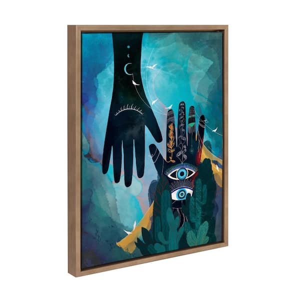 Kate and Laurel Sylvie Enlighten Framed Canvas by Faryn Hughes Set of 1 Abstract Art Print 18.00 in. x 24.00 in.