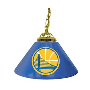 Golden State Warriors NBA 14 in. Single Shade Gold Hanging Lamp
