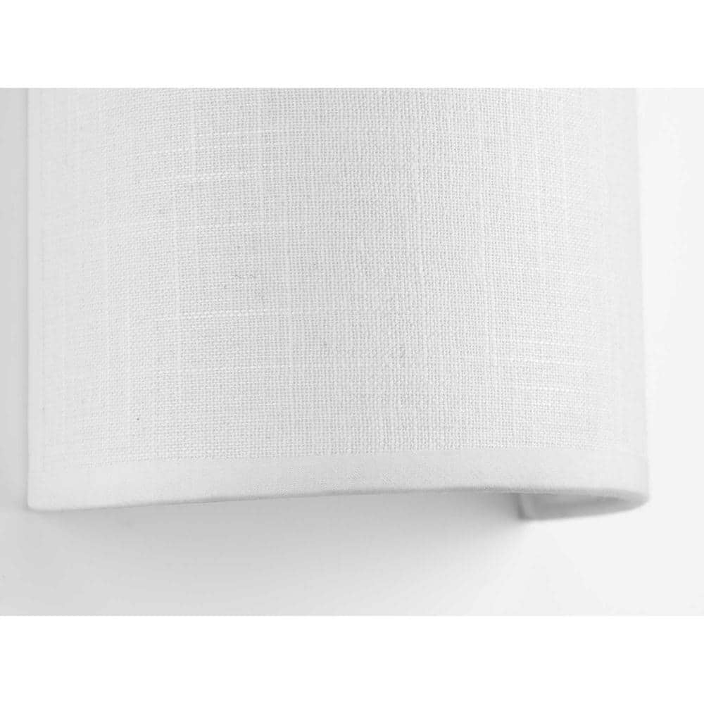 Elegant White LED Wall Sconce with Summer Linen Shade