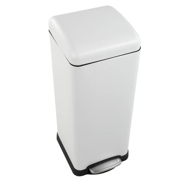 happimess Betty Retro 8 Gal. White Step-Open Trash Can HPM1007A