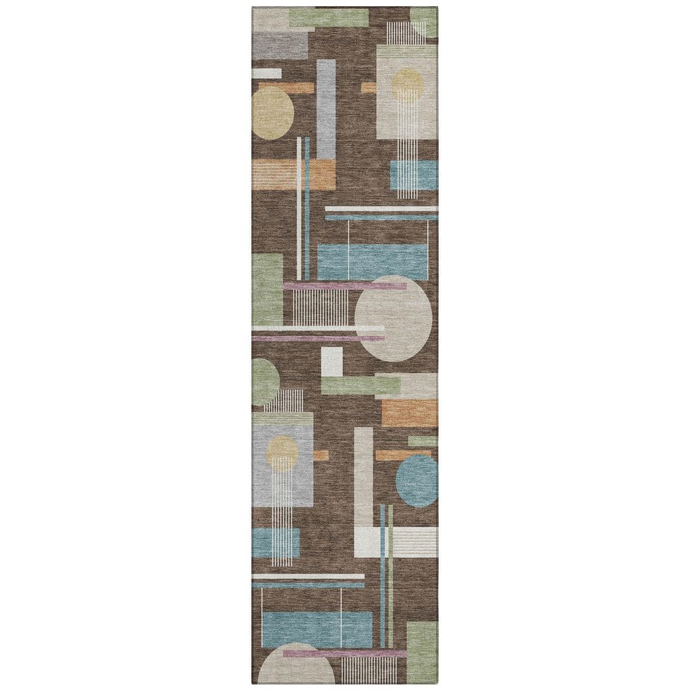 Chantille Machine Washable Indoor/Outdoor Abstract ACN2822 Coffee 2 ft. x 7 ft. Runner Rug price history on PriceWatchPro