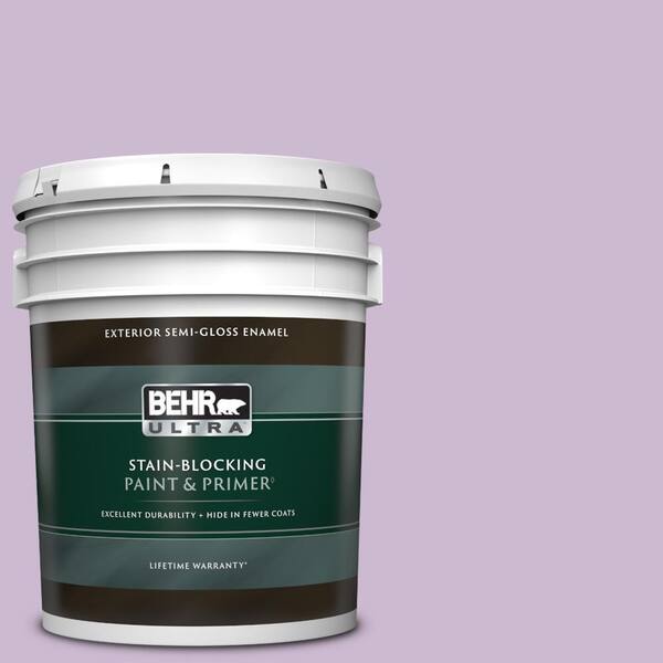 BEHR ULTRA 5 gal. #660C-3 Sweet Petal Semi-Gloss Enamel Exterior Paint & Primer