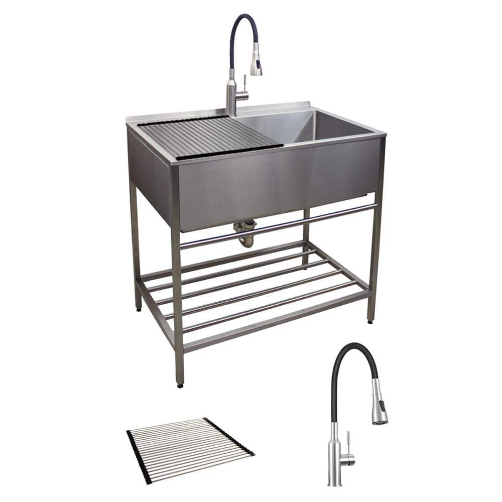 36'' Stainless Steel Freestanding Farmhouse Laundry Sink