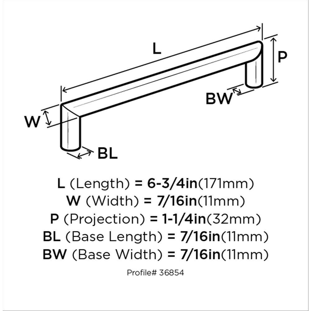 Satin Nickel Modern Industrial Bar Pull with Mounting Hardware
