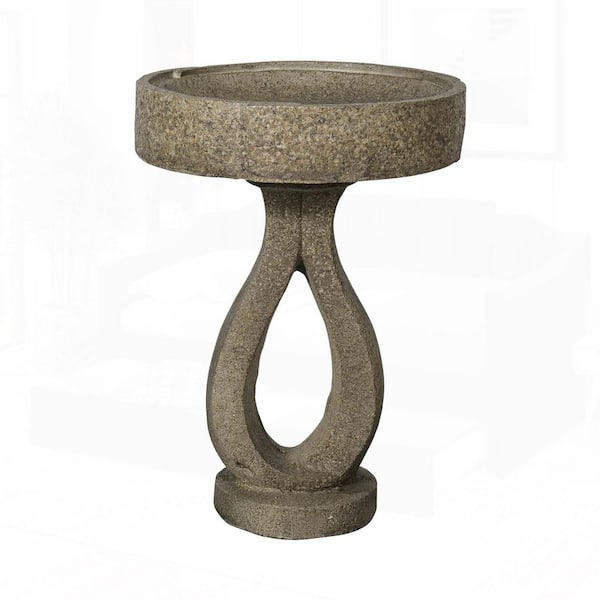 21.8"H Modern Pedestal Bird Bath, Elegant Weather-Resistant Outdoor Birdbath for Garden, Patio, Backyard Decor