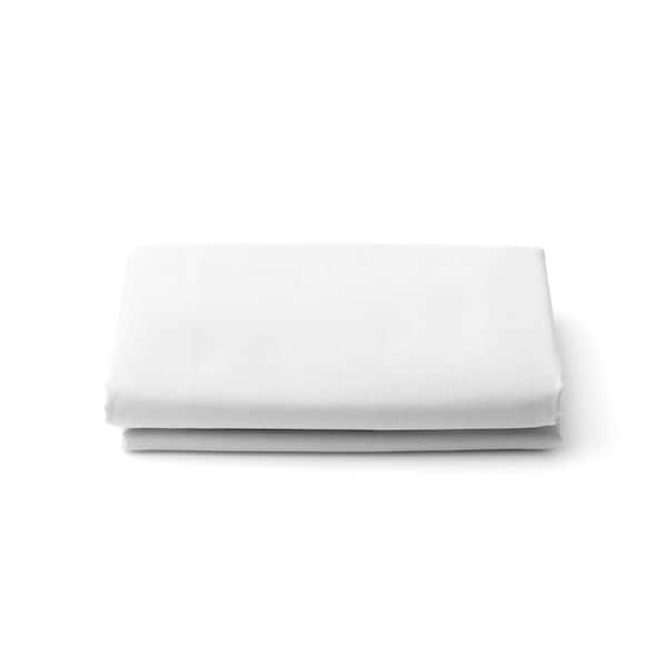 A1 Home Collections A1HC GOTS Certified Organic Cotton White Sateen Weave 300TC Single Ply King Flat Sheet