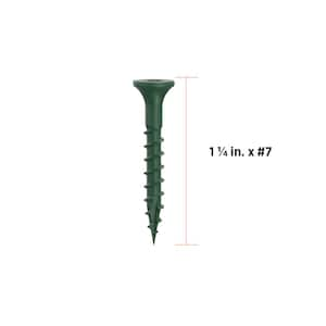 1-1/4 in. #7 ProTech Green Premium Star Drive Bugle-Head Deck Screws (350-Count)